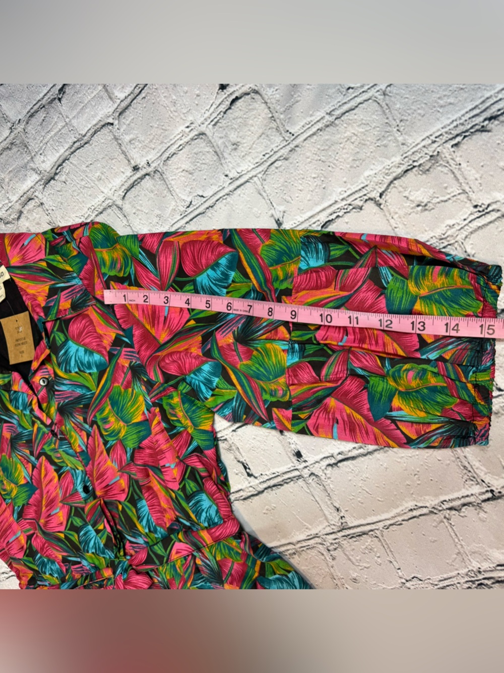 Naoo NWT Colorful Tropical Floral Print Button-Front Maxi Dress A-Line Size L - Picture 8 of 9